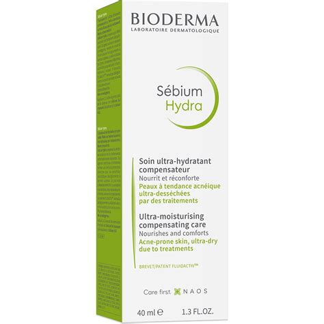 Schéma pôsobenia krému Bioderma Sébium Hydra: hĺbková hydratácia a regulácia kožného mazu pri liečbe akné