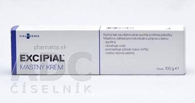 Produktová fotografia balenia Excipial mastný krém 100g s detailom na textúru krému