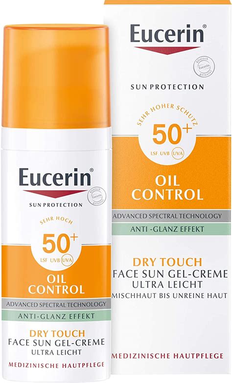 ilustračná fotografia balenia produktu Eucerin Oil Control Krémový Gél SPF 50+