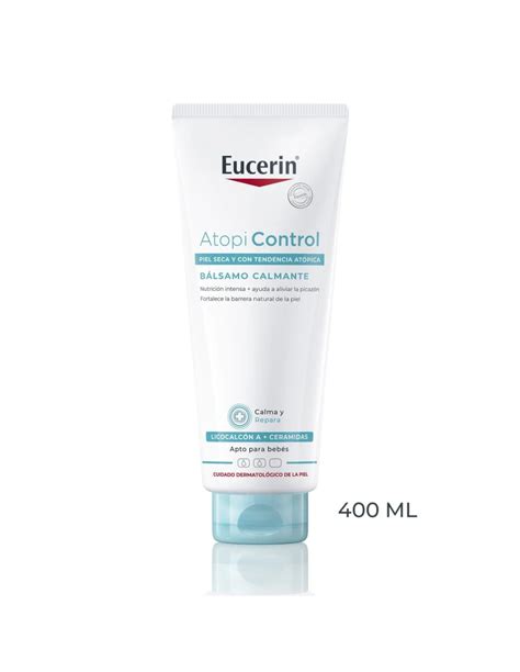 Infografika: Kľúčové zložky Eucerin AtopiControl telového mlieka (Licochalcon A, ceramidy, omega oleje) a ich funkcie