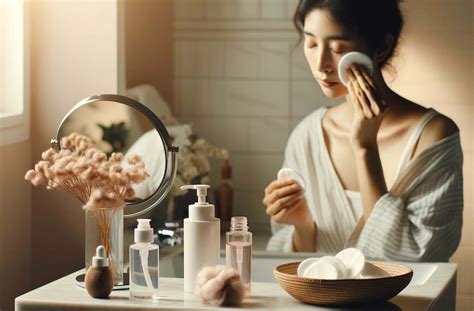 žena jemne odstraňujúca očný make-up vatovými tampónmi
