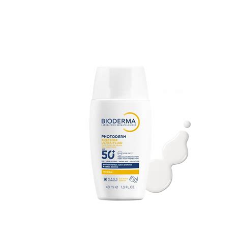 Infografika porovnávajúca SPF faktory a typy pleti pre rôzne produkty Bioderma Photoderm.
