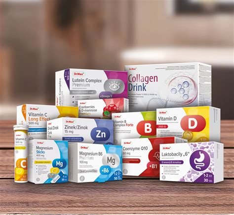 Tematické foto: Produkty vlastnej značky Dr. Max - vitamíny, kozmetika a doplnky