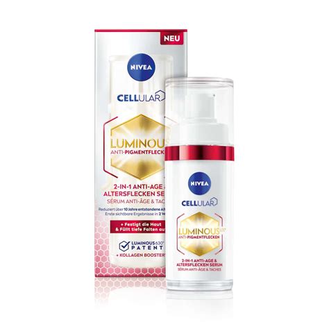 Infografika o mechanizme účinku NIVEA Cellular LUMINOUS630 na pigmentové škvrny