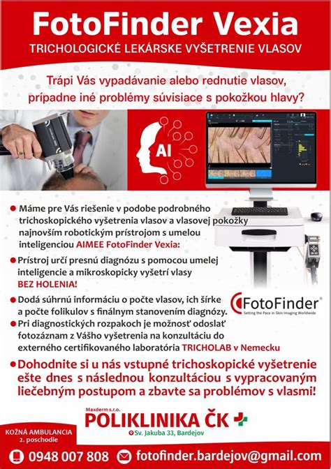 Ilustrácia trichoskopického vyšetrenia pokožky hlavy