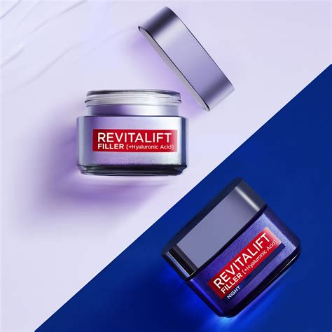 Produktové fotografie: L'Oréal Revitalift Filler denný krém, nočný krém a očný krém