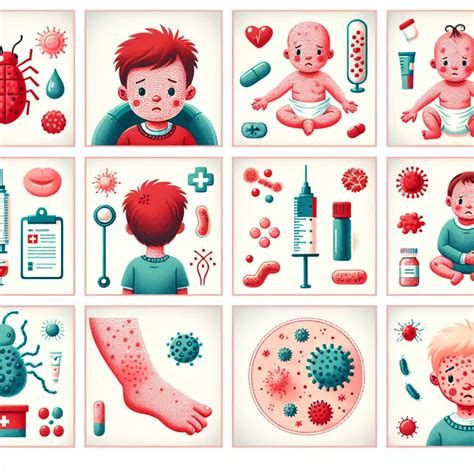 Ilustrácia makulopapulárnej vyrážky s detailným zobrazením makúl a papúl