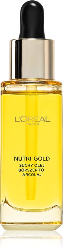Tematické foto: L'Oréal Paris Nutri-Gold pleťový olej na svetlom podklade