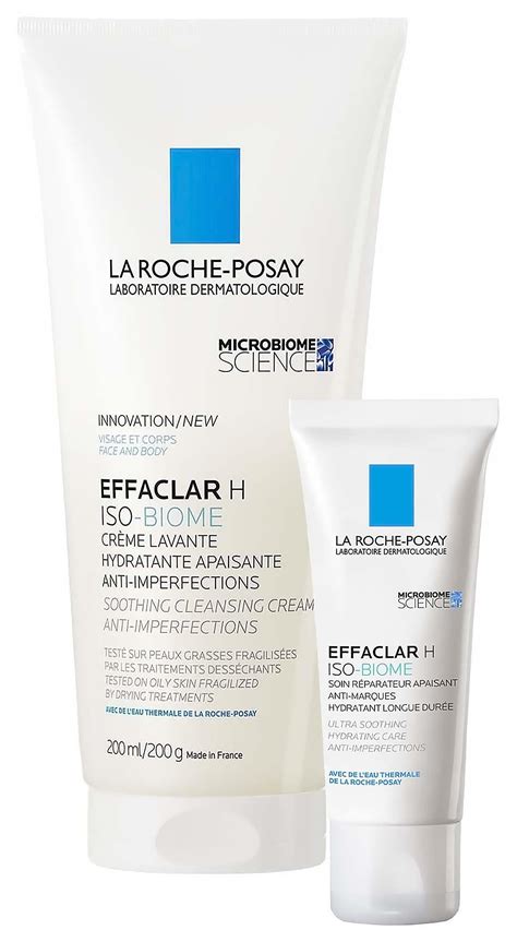 schéma účinku kľúčových zložiek Effaclar H ISO-BIOME