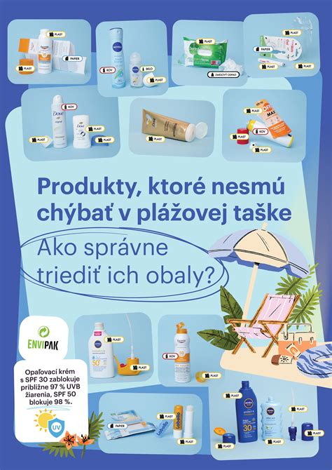 ilustrácia prírodných opaľovacích produktov na pláži