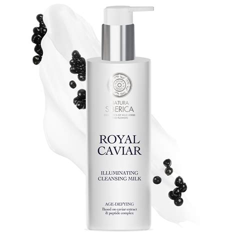 Detailný záber na elegantné balenie spevňujúceho krému Natura Siberica Royal Caviar s textúrou krému