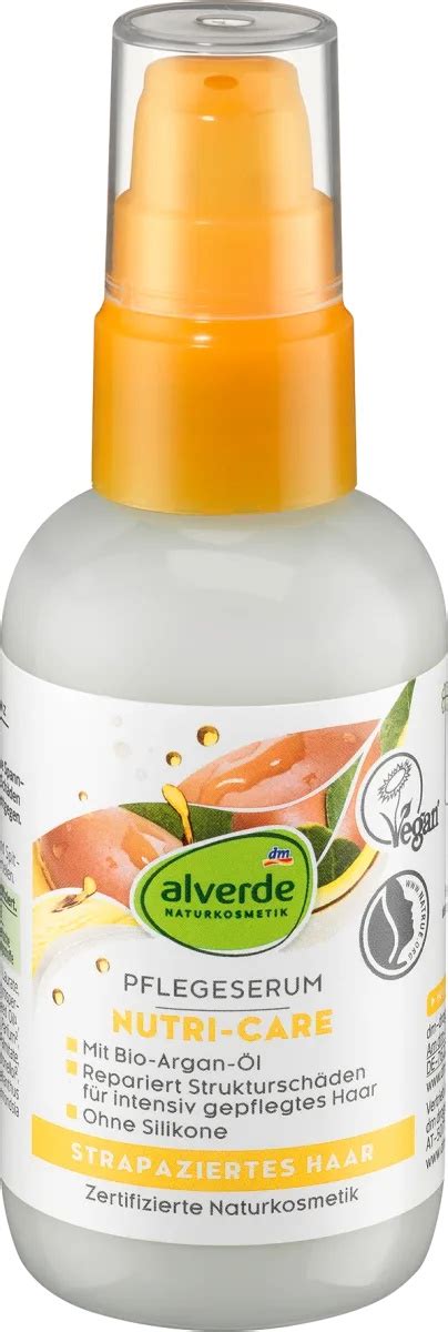 Produktové foto Alverde Nutri-Care šampónu, balzamu a masky