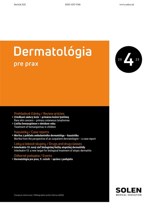Obal aktuálneho čísla časopisu Dermatológia pre prax