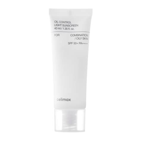 Schéma účinkov Celimax Oil Control Light Sunscreen SPF50+ PA++++ na pleť: ochrana pred UV žiarením, regulácia mazu, zmatnenie, hydratácia.
