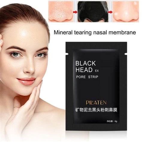 Balenie Pilaten Black Head pleťovej masky s čiernym uhlím a vyzdvihnutými zložkami