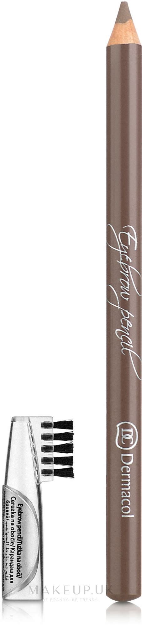 ukážka líčenia obočia s ceruzkou Dermacol Soft Eyebrow Pencil v odtieni 02 Dark Brown, demonštrujúca prirodzený vzhľad