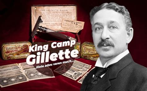 Historická ilustrácia: King Camp Gillette s modelom prvého holiaceho strojčeka