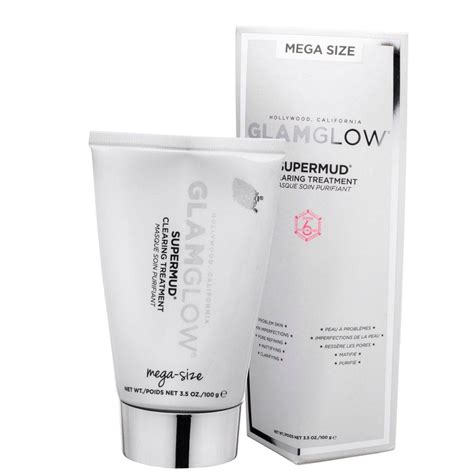 Tematické foto masky GlamGlow Supermud na pleti