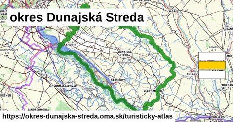 Mapa alebo grafické znázornenie dostupných kožných ambulancií v okrese Dunajská Streda