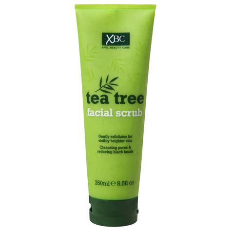 Infografika: zloženie a benefity MARK Face Scrub Tea Tree & Jojoba
