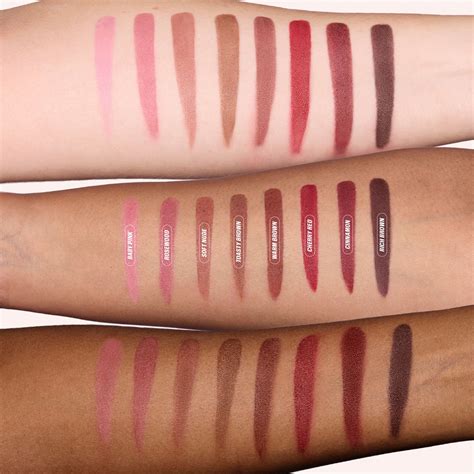 koláž produktov: Fenty, Huda Beauty, Bobbi Brown, Shiseido
