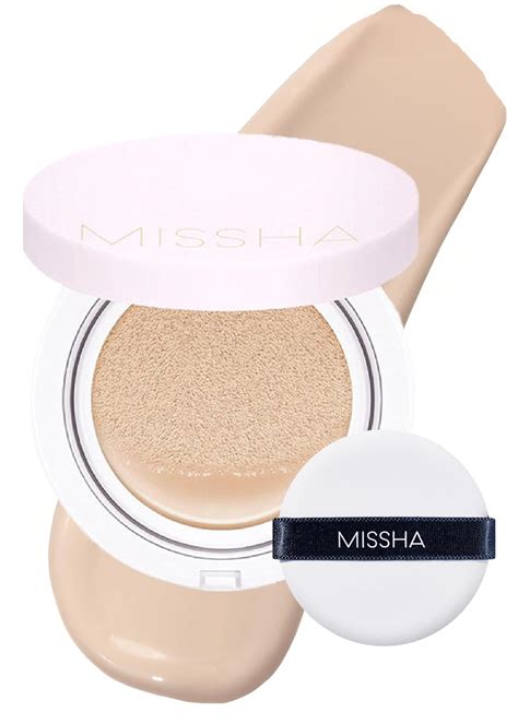 koláž produktov: Paese, Missha cushion make-upy