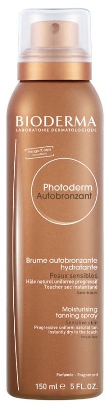 Ilustračná fotografia sprejovej fľaše s produktom Bioderma Photoderm Autobronzant na bielom pozadí