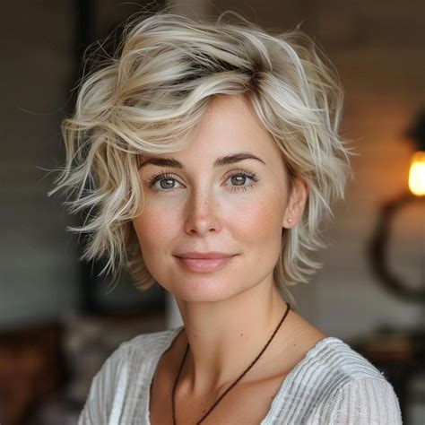 Žena s jemnými zlatistými blond melírami