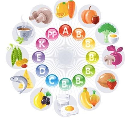 Ilustrácia rôznych druhov vitamínov a minerálov v doplnkoch stravy a v potravinách.