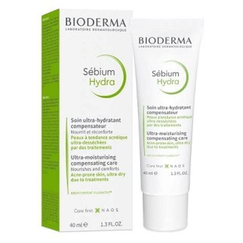 infografika s kľúčovými aktívnymi zložkami krému Bioderma Sébium Hydra
