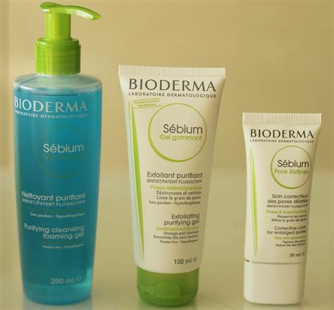 koláž fotografií ukazujúcich rôzne produkty z radu Bioderma Sébium