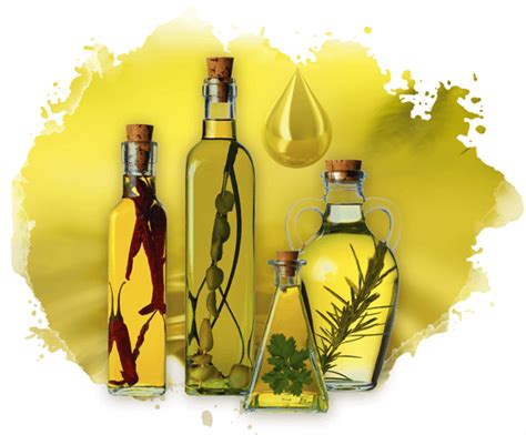 Ilustrácia zobrazujúca rôzne prírodné oleje a bylinky