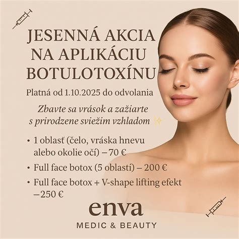 Schematické znázornenie oblastí tváre vhodných na aplikáciu botulotoxínu.