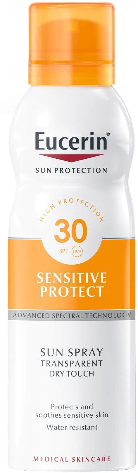 Ilustračné foto Eucerin Transparentný sprej na opaľovanie Dry Touch SPF 30